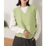 ふんわりやわらかVネックニットベスト | ad thie | 詳細画像6