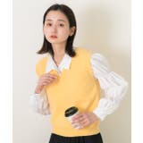 ふんわりやわらかVネックニットベスト | ad thie | 詳細画像8