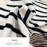 Vネック・ショート丈 ボーダーニットベスト | ad thie | 詳細画像17 