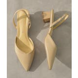 ベージュ | ポインテッド バックストラップパンプス | ad thie