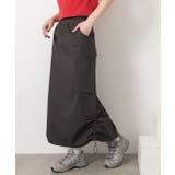 チャコール | サイドドロスト カーゴスカート | ad thie