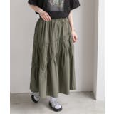 ギャザーデザイン フレアロングスカート | ad thie | 詳細画像4 