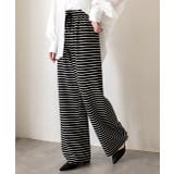 ブラック | リラックスボーダーパンツ | ad thie