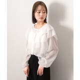 ふんわりシフォン フリルデザインブラウス | ad thie | 詳細画像10 