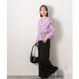 ふんわりシフォン フリルデザインブラウス | ad thie | 詳細画像3 