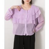 ふんわりシフォン フリルデザインブラウス | ad thie | 詳細画像5 