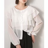 ふんわりシフォン フリルデザインブラウス | ad thie | 詳細画像8 