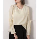 アイボリー | リボンデザイン ブラウス | ad thie