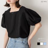 パフスリーブ 半袖ブラウス | ad thie | 詳細画像1 