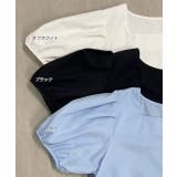 パフスリーブ 半袖ブラウス | ad thie | 詳細画像23 