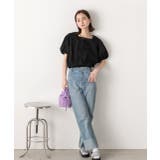 パフスリーブ 半袖ブラウス | ad thie | 詳細画像3 