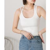 ダブルストラップ クロップドタンクトップ | ad thie | 詳細画像18 