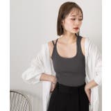 ダブルストラップ クロップドタンクトップ | ad thie | 詳細画像3 