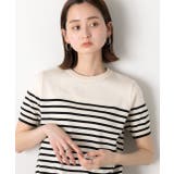 カラーボーダー 半袖ニット | ad thie | 詳細画像11 
