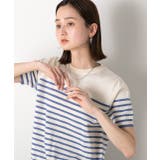 カラーボーダー 半袖ニット | ad thie | 詳細画像15 