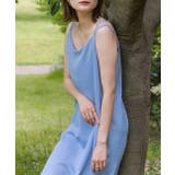 ライトブルー | バッククロス キャミワンピース | ad thie