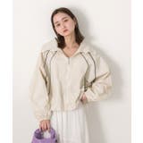 配色パイピングライトブルゾン | ad thie | 詳細画像6