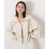 配色パイピングライトブルゾン | ad thie | 詳細画像9