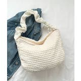 オフホワイト | シャーリングストラップエンボスバッグ | ad thie