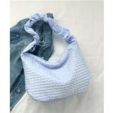 ライトブルー | シャーリングストラップエンボスバッグ | ad thie