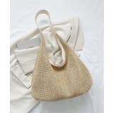 オフホワイト | ストロー風メッシュショルダーバッグ | ad thie