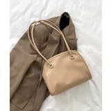 ベージュ | フェイクレザーボストンバッグ | ad thie