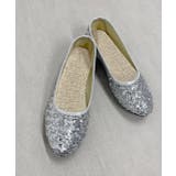 シルバー | スパンコール バレエシューズ | ad thie
