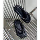 ブラック | クッション トングサンダル | ad thie