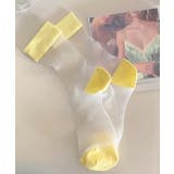 カラバリ豊富 配色シアーソックス | ad thie | 詳細画像4 