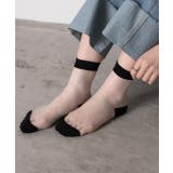 ブラック | カラバリ豊富 配色シアーソックス | ad thie