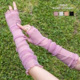 サムホール ラメシアーアームカバー | ad thie | 詳細画像1 