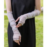 サムホール ラメシアーアームカバー | ad thie | 詳細画像10 