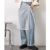 オフホワイト | 腰紐付き マルチレーススカート | ad thie