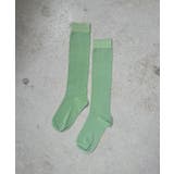 グリーン | カラバリ豊富 ラメハイソックス | ad thie