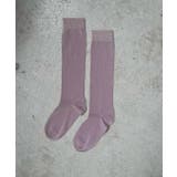 パープル | カラバリ豊富 ラメハイソックス | ad thie