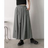 リボンデザイン ワッシャーフレアスカート | ad thie | 詳細画像11 