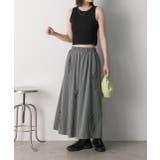 リボンデザイン ワッシャーフレアスカート | ad thie | 詳細画像13 