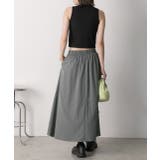 リボンデザイン ワッシャーフレアスカート | ad thie | 詳細画像17 