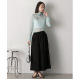 リボンデザイン ワッシャーフレアスカート | ad thie | 詳細画像22 