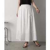 リボンデザイン ワッシャーフレアスカート | ad thie | 詳細画像4 