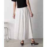 リボンデザイン ワッシャーフレアスカート | ad thie | 詳細画像5 