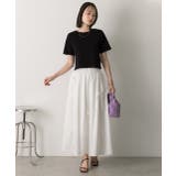 リボンデザイン ワッシャーフレアスカート | ad thie | 詳細画像6 