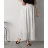 リボンデザイン ワッシャーフレアスカート | ad thie | 詳細画像7 