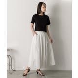 リボンデザイン ワッシャーフレアスカート | ad thie | 詳細画像8 