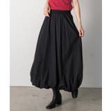 ブラック | バルーンボリュームロングスカート | ad thie