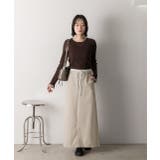 ダブルウエスト Iラインスカート | ad thie | 詳細画像24