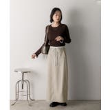 ダブルウエスト Iラインスカート | ad thie | 詳細画像25