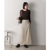 ダブルウエスト Iラインスカート | ad thie | 詳細画像28