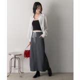 ダブルウエスト Iラインスカート | ad thie | 詳細画像7