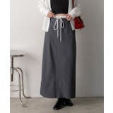 ダブルウエスト Iラインスカート | ad thie | 詳細画像9